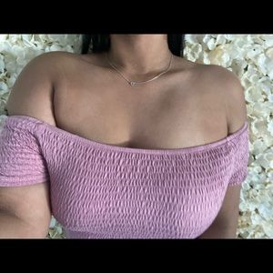 Ribbed Pink Crop Top